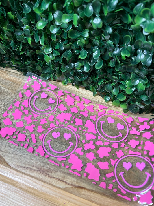 #134 Pink Cheetah Smiley