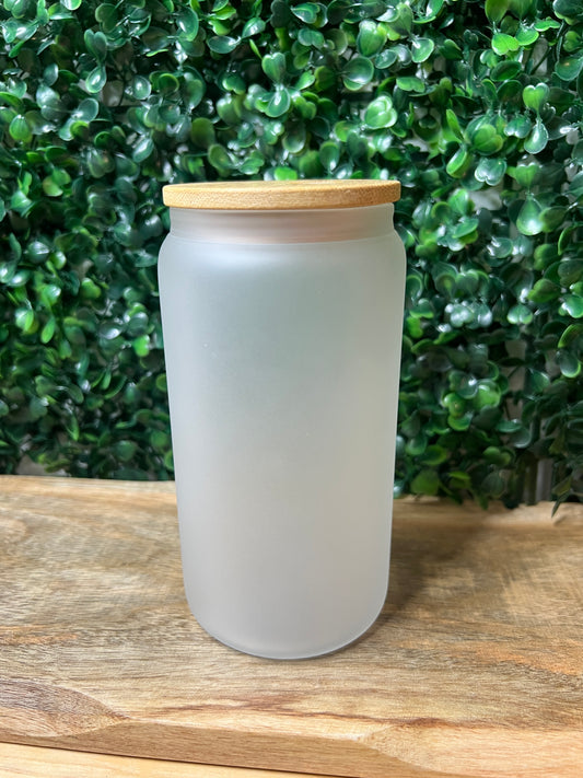 16OZ Frosted Glass Can