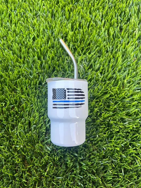 3OZ Thin Blue Line Shot Tumbler