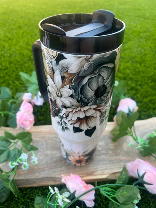 40oz Dark Floral Quencher